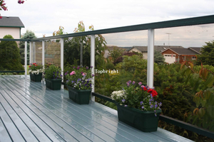 U-Channe Guarda-corpo de vidro de alumínio Varanda Decking Corrimão Balaustrada TP-Rl-006